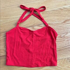 PacSun Vibrant Red Halter Crop Top